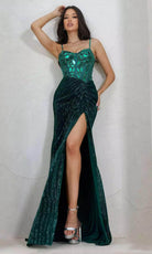 Terani Couture 241P2119 - Cut Glass Sequin Prom Dress - designer prom dress at Silhouette Dresses