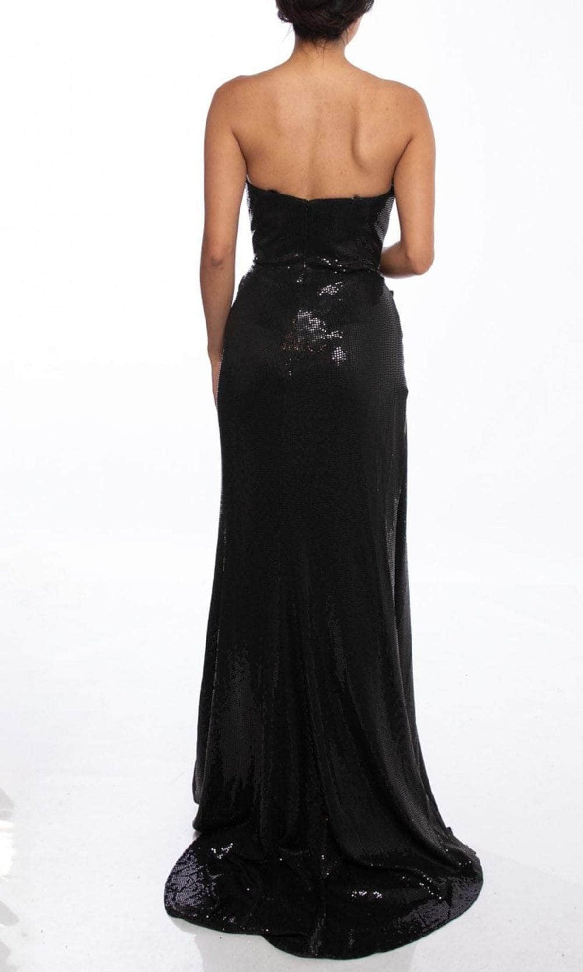 Terani Couture 241P2136 - Draped Sequin Prom Dress with Slit