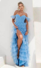 Terani Couture 241P2211 - Corset Ruffle Prom Dress - back view