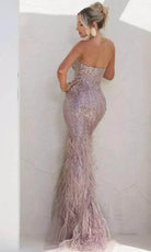 Terani Couture 241P2218 - Sweetheart Neck Strapless Sequin Evening Dress - back view