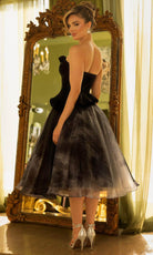 Terani Couture 242C3011 - Strapless Rosette Detailed Ballgown - back view