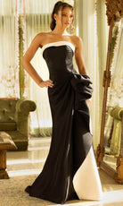 Terani Couture 242E3151 - Ruffle Draped Strapless Evening Gown - designer prom dress at Silhouette Dresses