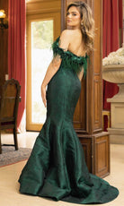 Terani Couture 242E3160 - Scoop Neck Off-Shoulder Evening Dress