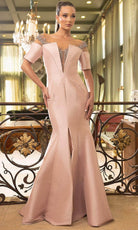 Terani Couture 242M3313 - Off-Shoulder Illusion Neckline Prom Gown