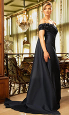 Terani Couture 242M3314 - Asymmetric Pleated Bodice Evening Gown - view 10