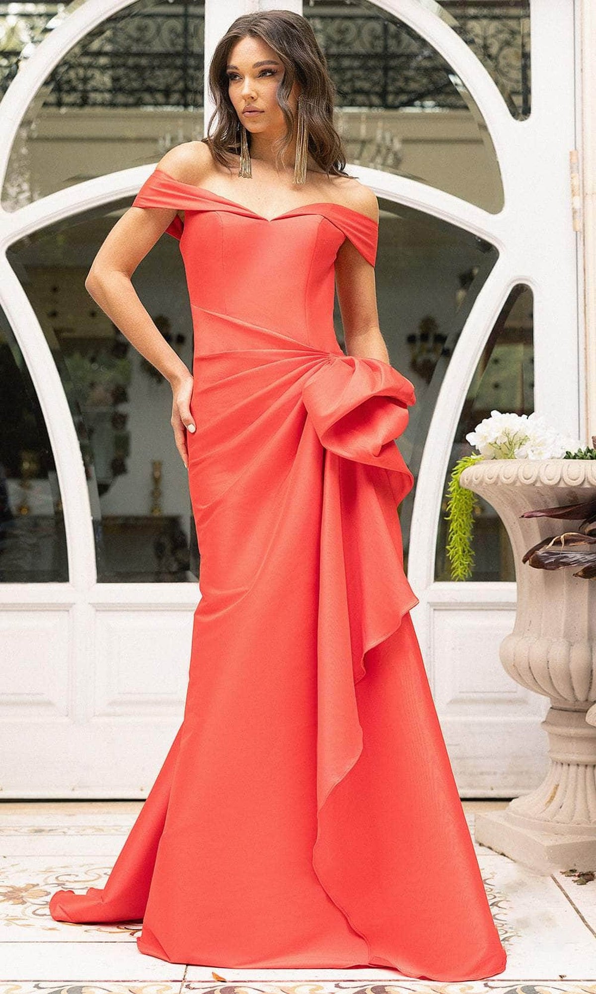Terani Couture 242M3335 Draped Dress