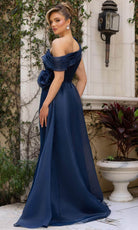 Terani Couture 242M3342 - Ruffled Shoulder Overskirt Evening Gown - view 5