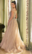 Terani Couture 242M3347 - Rhinestone Embellished Off-Shoulder Ballgown - detail view