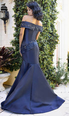 Terani Couture 242M3356 - Floral Applique Off Shoulder Evening Gown - view 7