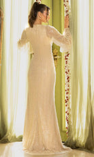 Terani Couture 242M3360 - Sequined Long Bell Sleeve Evening Gown - view 4