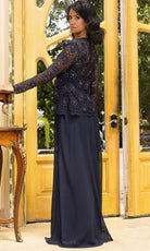 Terani Couture 242M3410 - Scoop Neck Embroidered Evening Dress