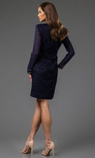 Terani Couture 251C4157 - Long Sleeve Tweed Cocktail Dress