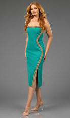 Terani Couture 251C4165 - Strapless Tea Length Cocktail Dress - view 10