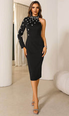 Terani Couture 251C4170 - Jeweled Accent High Neck Evening Dress