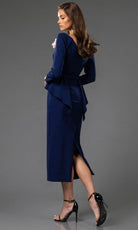 Terani Couture 251C4638 - Bateau Ruffled Peplum Cocktail Dress