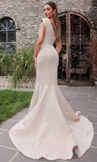 Terani Couture 251E4201 - Ruffled Peplum Jacquard Evening Gown - view 4
