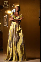 Terani Couture 251E4208 - Pleated Off Shoulder Burn Out Evening Dress