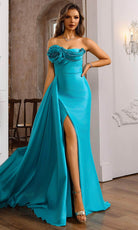 Terani Couture 251E4251 - Strapless Ruffled Asymmetric Evening Gown - designer evening gown at Silhouette Dresses