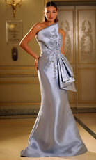 Terani Couture 251E4265 - Beaded Applique Asymmetric Evening Gown - view 9