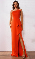 Terani Couture 251E4266 - Asymmetric Ruffled Peplum Evening Dress - designer evening gown at Silhouette Dresses