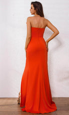 Terani Couture 251E4266 - Asymmetric Ruffled Peplum Evening Dress - view 4