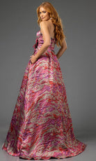 Terani Couture 251E4269 - Jacquard Straight Across Ballgown - detail view