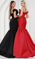 Terani Couture 251E4272 - Ruffles Asymmetric Trumpet Evening Dress - view 4