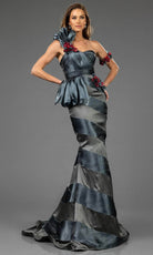 Terani Couture 251E4284 - One Shoulder Trumpet Evening Gown - designer evening gown at Silhouette Dresses