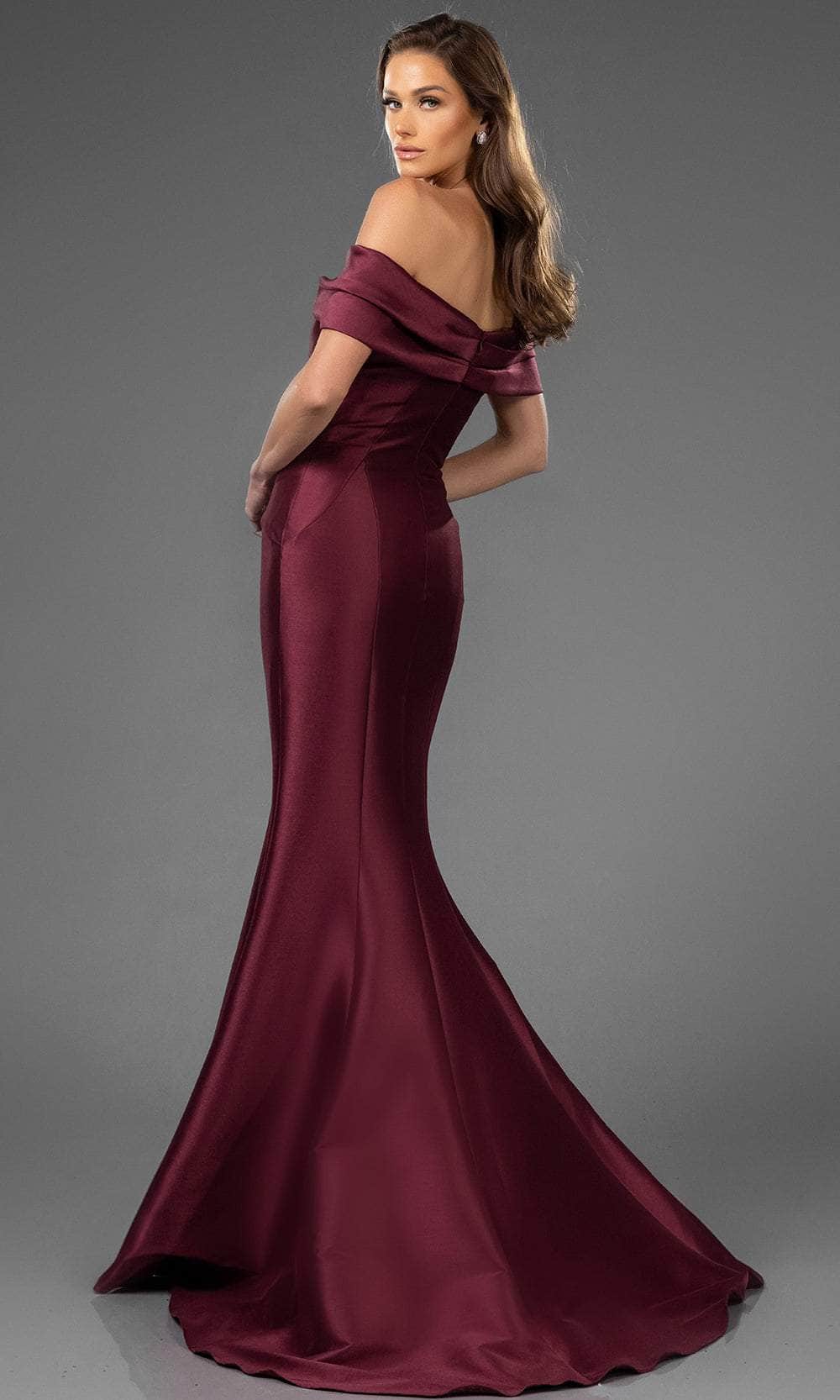 Terani Couture 251E4565 - Off Shoulder Seam-Sculpted Evening Gown - view 6