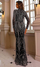 Terani Couture 251GL4311 - Long Sleeve Beaded Bodice Evening Dress