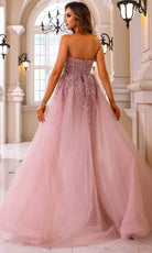Terani Couture 251GL4312 - Beaded Tulle Bodycon Evening Gown - back view