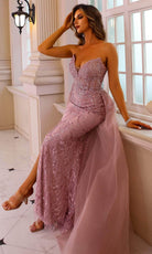 Terani Couture 251GL4312 - Beaded Tulle Bodycon Evening Gown - view 4