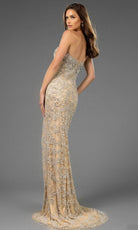 Terani Couture 251GL4346 - Sweetheart Tulle Sheath Evening Gown - detail view