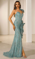 Terani Couture 251GL4354 - Beaded Tulle Trumpet Evening Gown