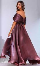 Terani Couture 251M4044 - Off Shoulder Sweetheart Evening Gown - back view
