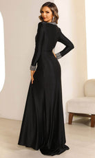 Terani Couture 251M4433 - Wrap Skirt Long Sleeve Evening Dress - designer mother of the bride dress at Silhouette Dresses