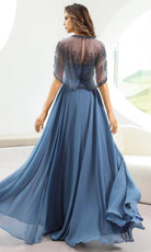 Terani Couture 251M4563 - Illusion Neckline Cape Sleeve Evening Dress