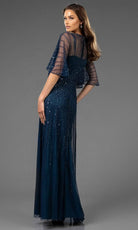 Terani Couture 251M4613 - V-Neck Sequin Evening Gown - back view
