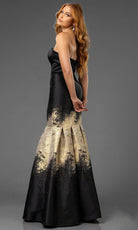 Terani Couture 251P0177 - Mikado Print Trumpet Gown
