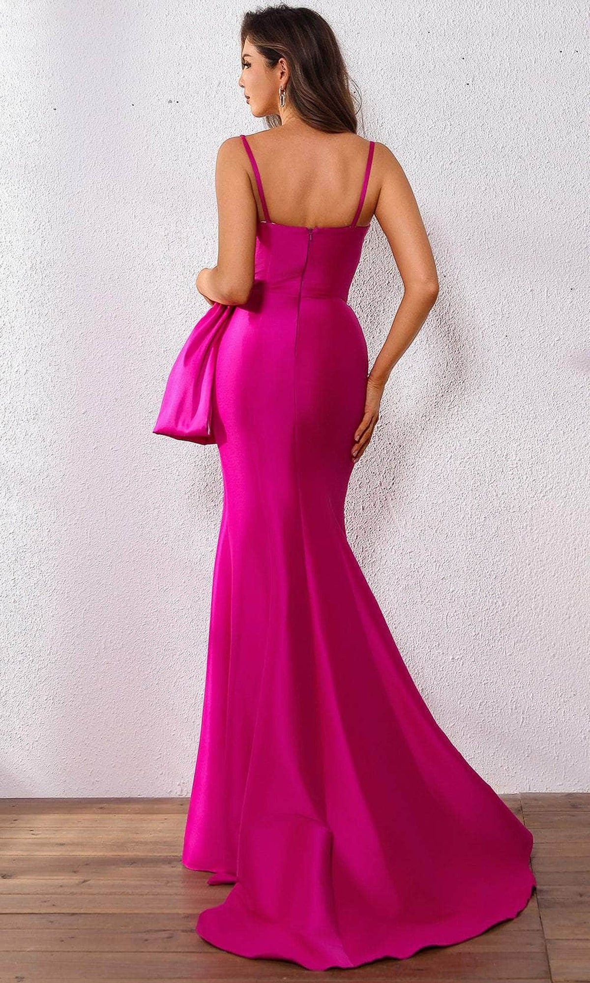 Terani Couture 251P4006 - V-Neck Oversized Bow Prom Dress