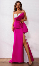 Terani Couture 251P4006 - V-Neck Oversized Bow Prom Dress - designer evening gown at Silhouette Dresses