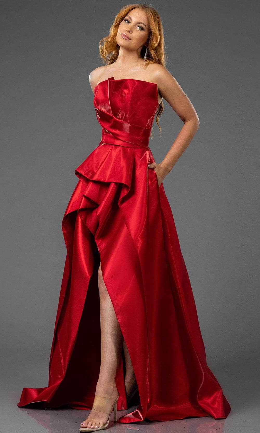 Terani Couture 251P4054 - High Low Layered A-Line Prom Dress - detail view