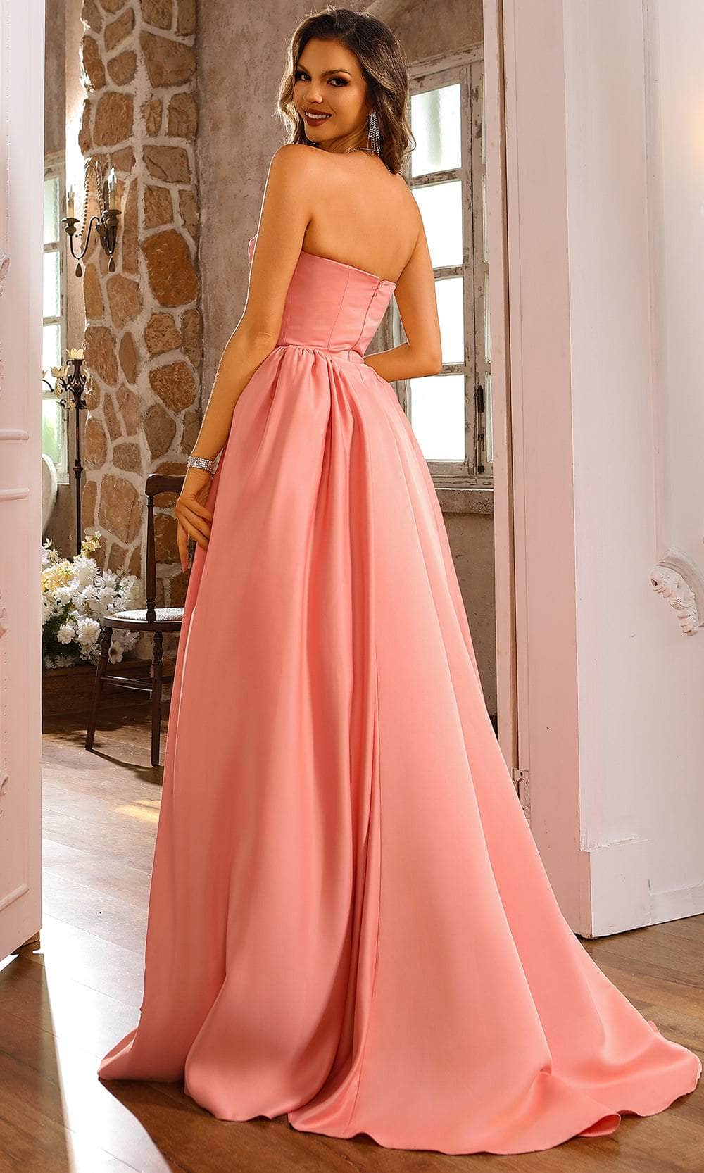 Terani Couture 251P4066 - Sweetheart Gathered Waist Ballgown - detail view