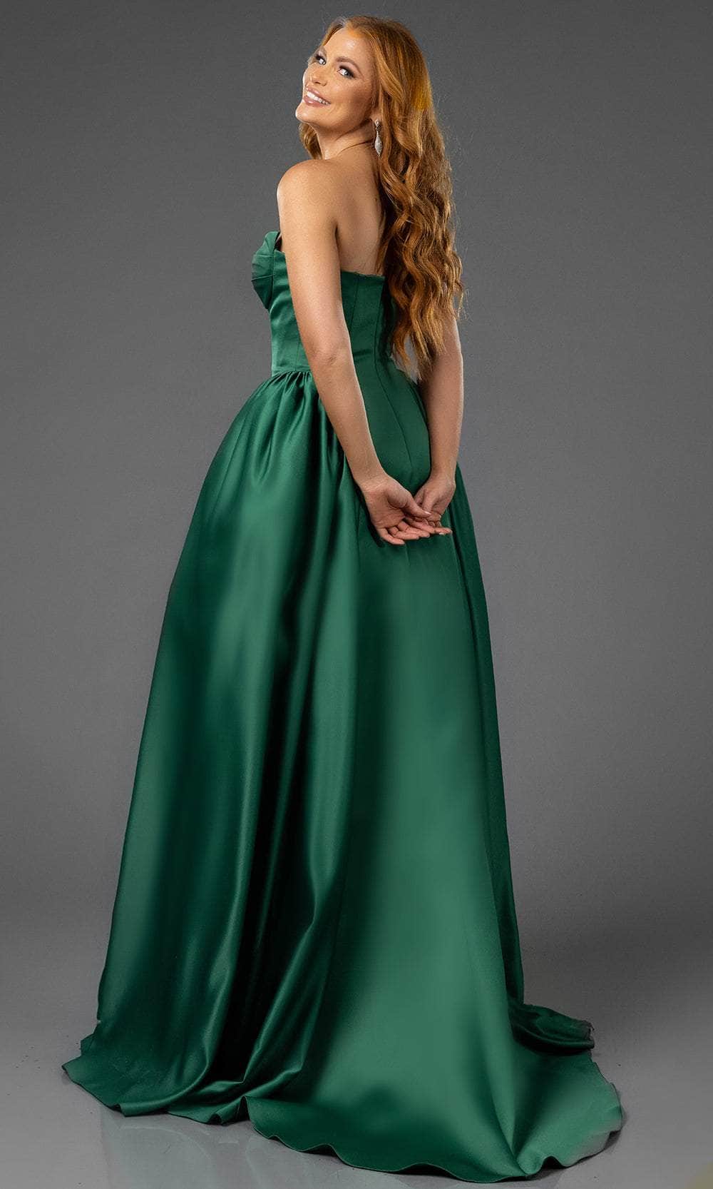 Terani Couture 251P4066 - Sweetheart Gathered Waist Ballgown - back view