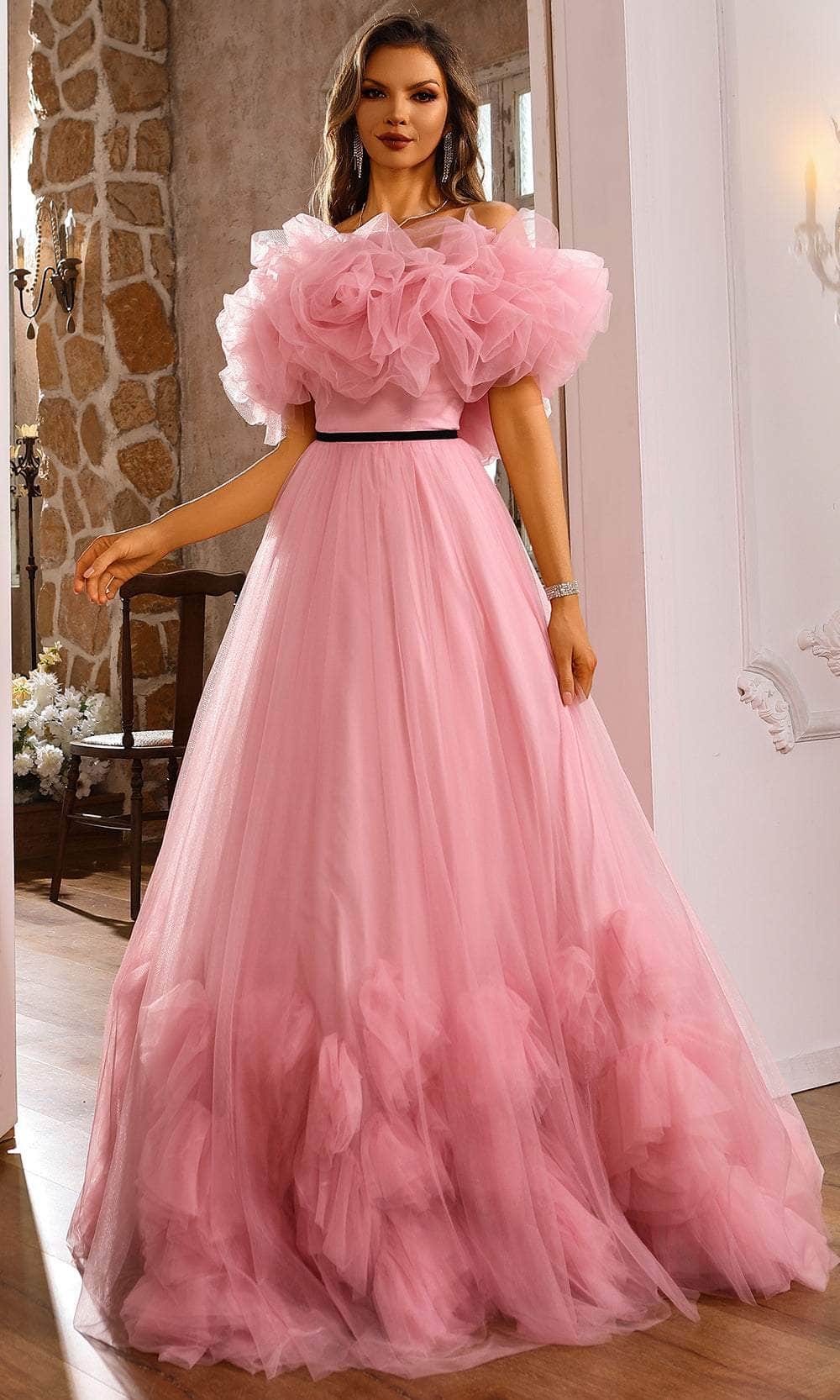 Terani Couture 251P4090 - Off Shoulder Dramatic Ruffle Ballgown - view 4