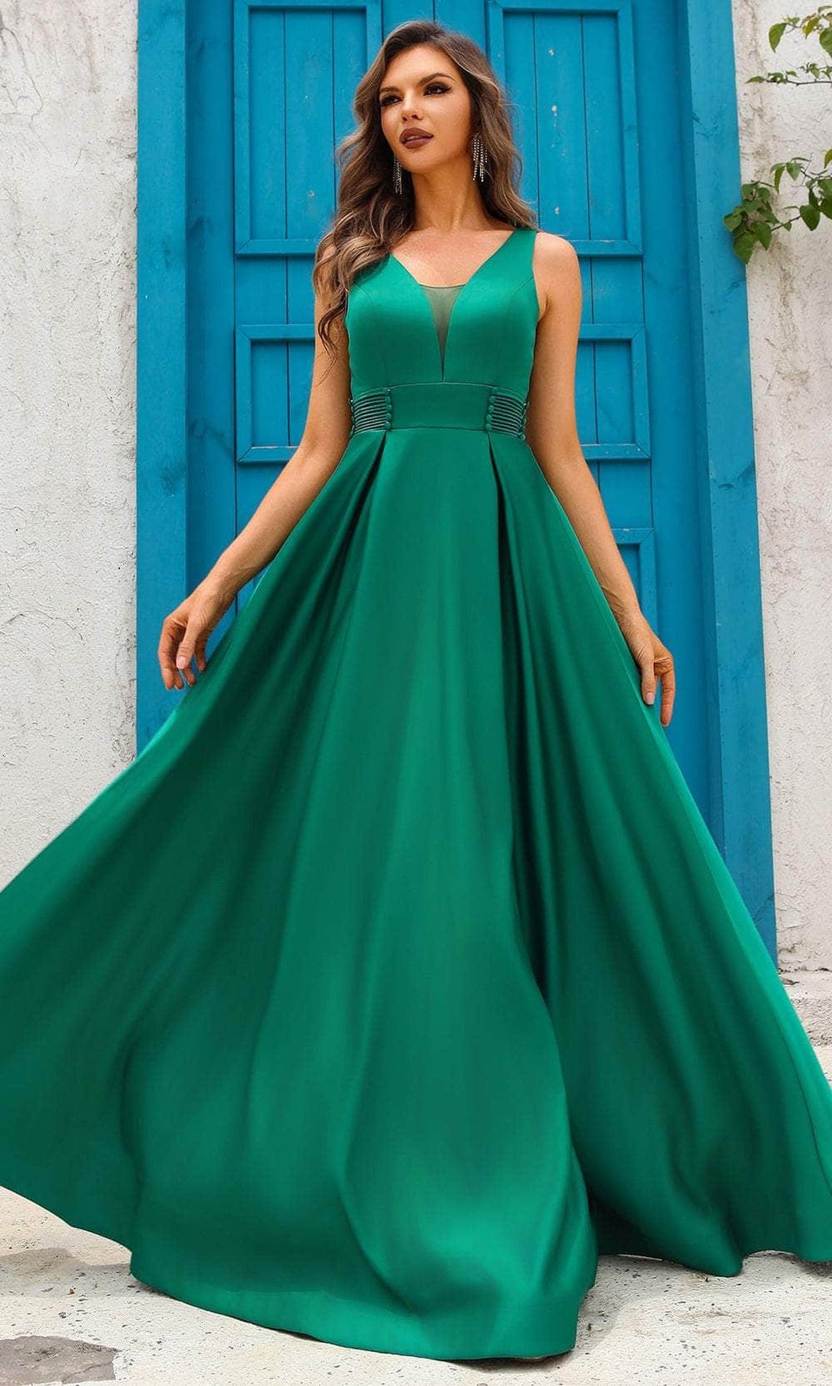 Terani Couture 251P4113 - Box Pleated Skirt Sleeveless Prom Dress