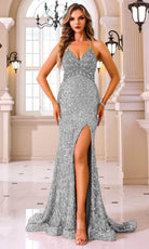 Terani Couture 251P4531 - Sequin Ornate Bandeau Back Prom Dress - detail view