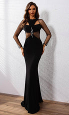 Terani Couture 251P4552 - Long Sleeve High Neck Prom Gown - designer mother of the bride dress at Silhouette Dresses