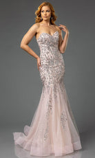 Terani Couture 251P4641 - Beaded Bodice Sweetheart Prom Gown - back view