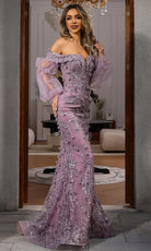 Terani Couture 252E5196 - Sweetheart Floral Appliqued Tulle Gown
